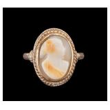 14k Yellow Gold Cameo Ring