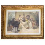 Framed Colored Lithograph, Songs of Love