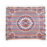 Early Loom Woven Jacquard Coverlet