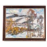 Emil O. Thulin O/c Winter Landscape