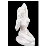 Ceramic Crackle-Glaze Nude Female Sculpture