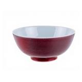 Chinese Oxblood Glazed Porcelain Bowl