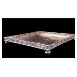 Chinese Silver Bamboo & Crane Tray