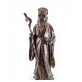 Large Japanese Bronze Statue of Jurojin