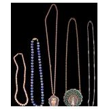 Peacock, Cloisonne, and Vintage Necklaces