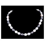 Multi Tonal Pearl Necklace, 14K Clasp