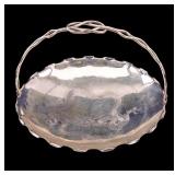 Chinese Silver Basket w/ Engraved Dragon