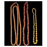 Amber Glass Art Deco Necklaces