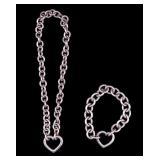 Tiffany & Co Heart Clasp Link Bracelet & Necklace