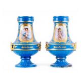 19th C French Sevres Porcelain Vases (2)
