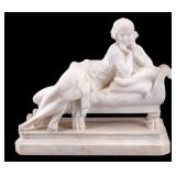 Italian School Maiden Alabaster Sculpture