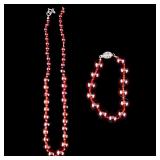 Cherry Amber Necklace and Bracelet