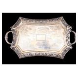 Chinese Silver Pierced Tray