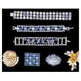 Weiss, Trifari, and Rhinestone Jewelry