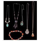 Six Antique Necklaces