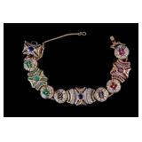 14K KLJCI Sapphire Ruby Emerald Diamond Bracelet