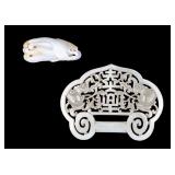 Chinese Jade Ruyi Lock and Pendant