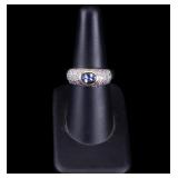 14K Gold Tanzanite Diamond Ring