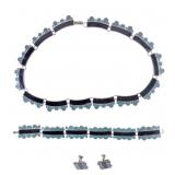 Taxco Sterling Turquoise and Onyx Jewelry Set