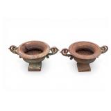 19/20th C Two Handled Iron Urn/Planters (2)