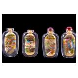 Chinese Reverse Painted Thick Glass Snuff Bottles