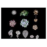 Estate Rhinestone Brooches