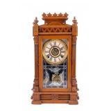 Antique Gilbert "Dacca" Walnut Parlor Clock