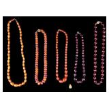 Facet Cut Cherry and Honey Amber Necklaces (5)