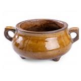 Chinese Glazed Stoneware Tripod Censer