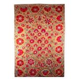 19th C Uzbekistani Suzani Tapestry