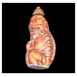 Chinese Porcelain Lion & Cub Snuff Bottle