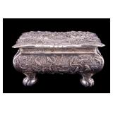 Chinese Silver Repousse Box