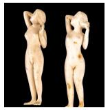 Pair of Chinese Carved "Doctor