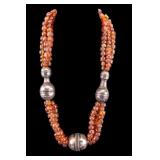 Antique Turkmen Afghani Tribal Amber Necklace