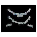 Taxco Sterling Bue and Green TurquoiseJewelry Set
