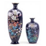 Pair of Japanese Cloisonne Enamel Vases