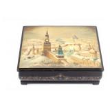 Fedoskino Russian Lacquerware Jewelry Casket