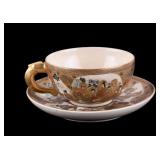 Japanese Satsuma Teacup and Saucer