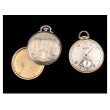 Gruen Pocket Watch & Other Gold Filled Case Parts