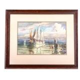 Alfredo Carmelo (Ph. 1895-1986) Watercolor