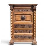 Antique French Revival Secretary Desk
