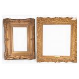 Antique Carved Gilt Wood and Gesso Open Frames