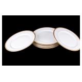 Antique Limoges Gold Rim Dinner Plates (6)