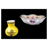Lenox Vase and Nippon Serving Bowl