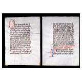 Illuminated Manuscript Pages on Paper, Germany