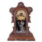 Antique Gilbert Edina Gingerbread Mantle Clock