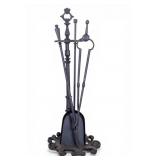 Art Nouveau Iron Fireplace Tool Set