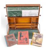 Antique Lewis E Myers & Co. Art Desk w/Map