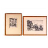Signed and Framed Drypoint Etchings