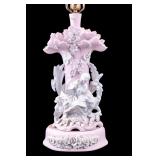 Paul & Virginia Pink Figural Lamp, Vintage